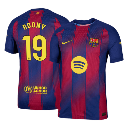 ROONY #19 Barcelone Domicile Maillot 2025/26 Rouge et Bleu Joueur