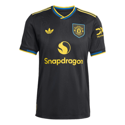 Manchester United Derde Shirt 2025/26 Zwart Authentiek Grote Maten