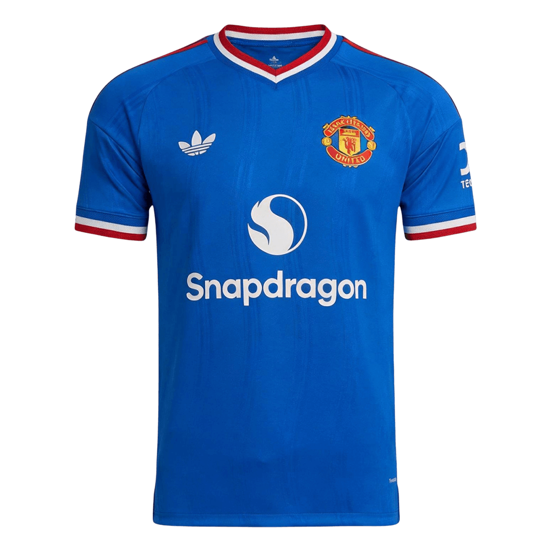 Manchester United Extérieur Maillot 2026/27 Bleu Joueur