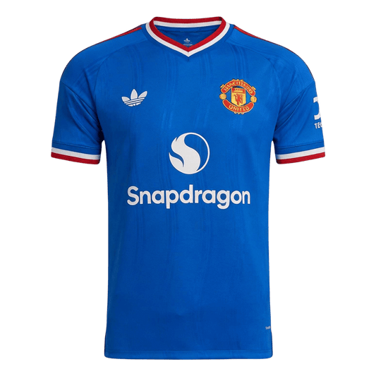 Manchester United Extérieur Maillot 2026/27 Bleu Joueur