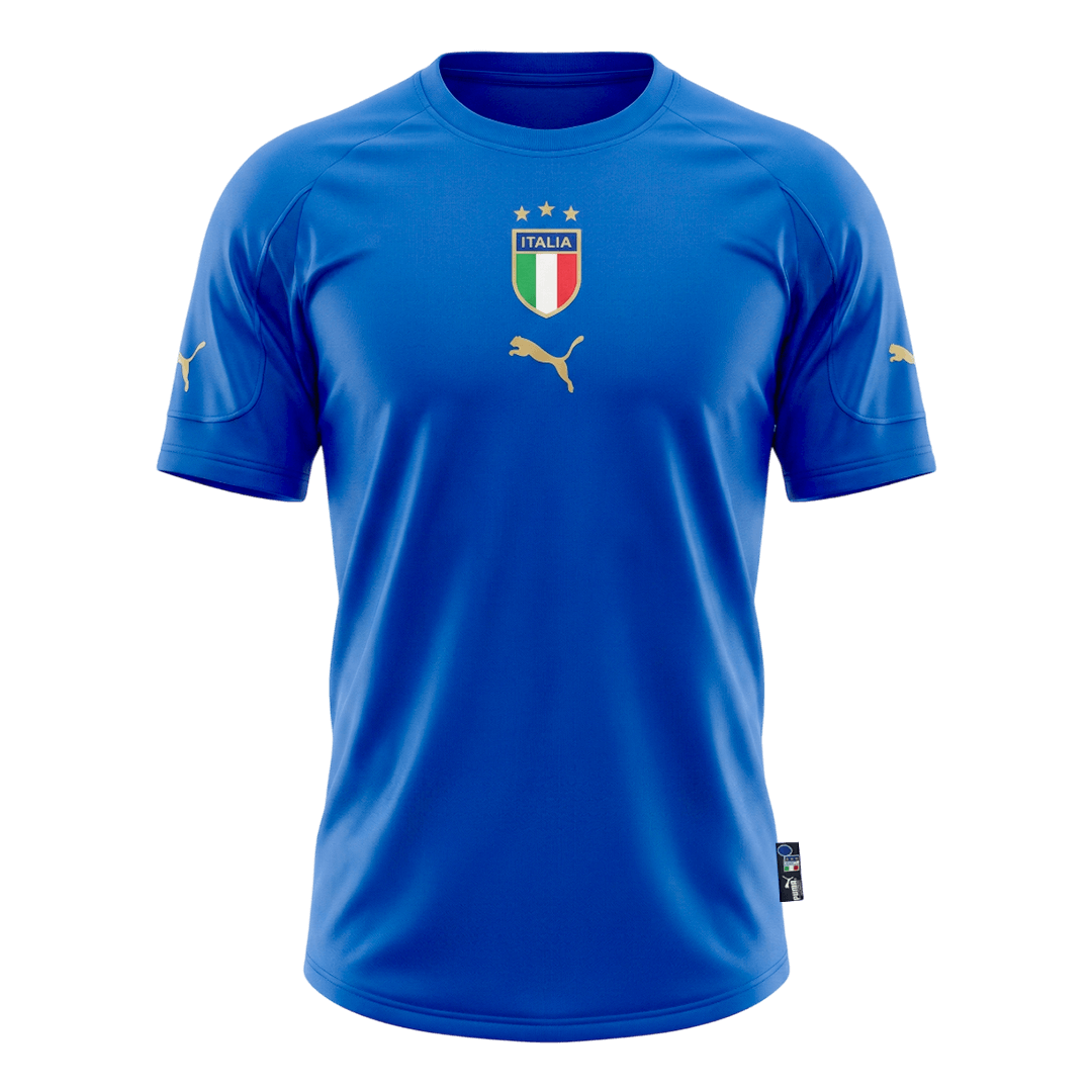 Retro Italie Domicile Maillot 2004 Bleu