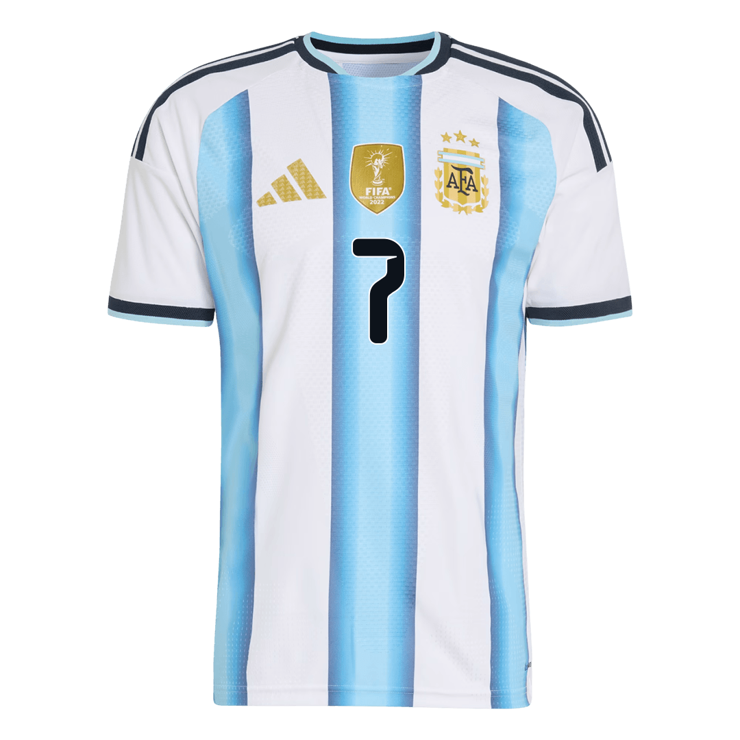 DE PAUL #7 Argentine Domicile Maillot - Coupe du Monde 2026 Blue&White Joueur