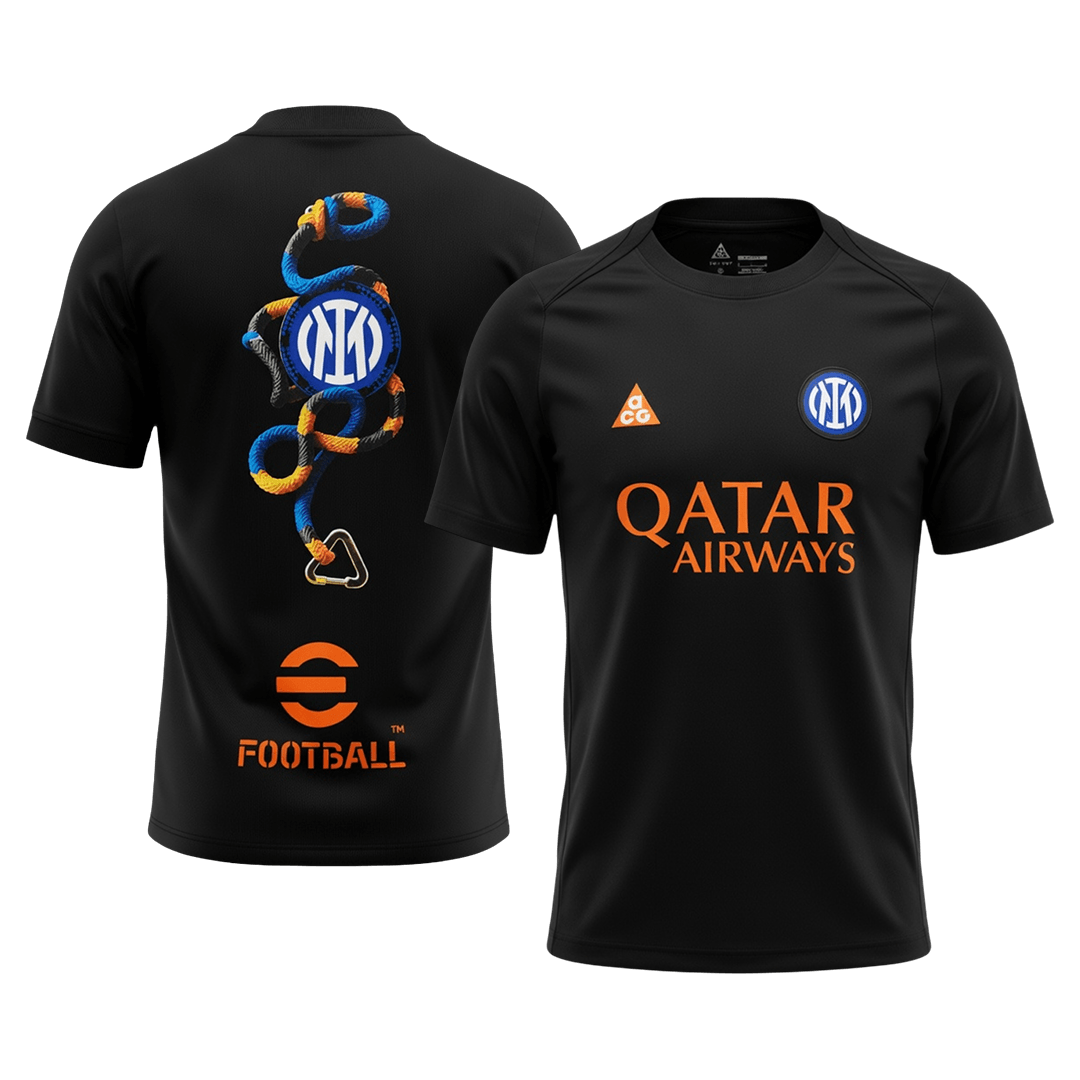 Inter Milan Pre-Match Maillot 2025/26 Noir Grande Taille