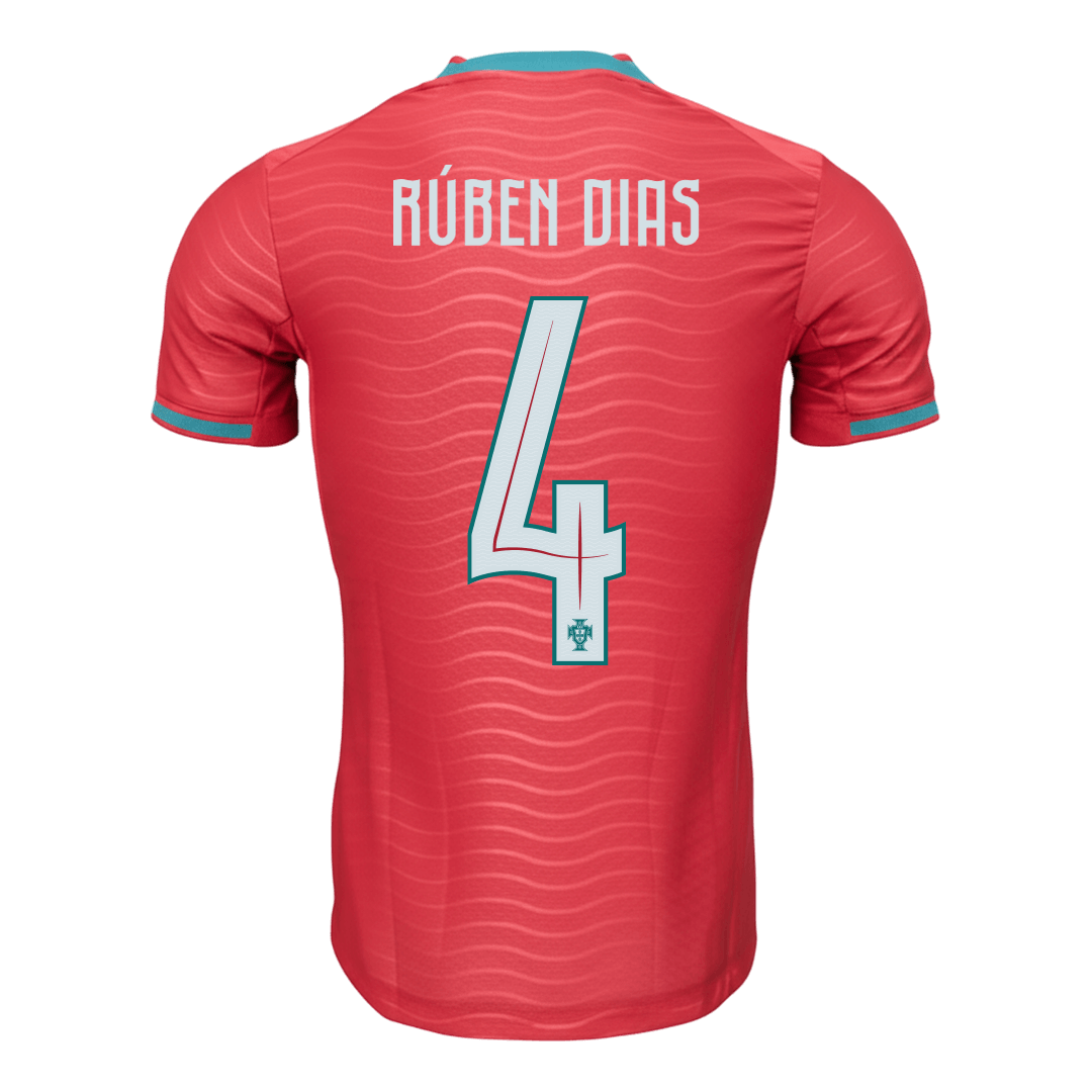RÚBEN DIAS #4 Portugal Domicile Maillot - Coupe du Monde 2026 Rouge Joueur