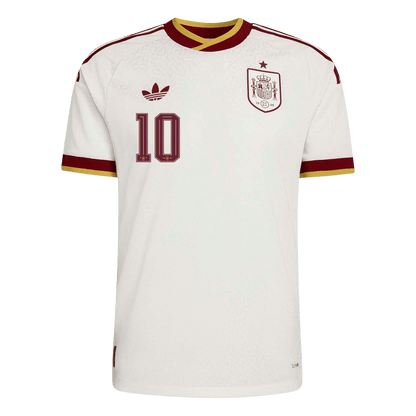 OLMO #10 Espagne Extérieur Maillot - Coupe du Monde 2026 Blanc Joueur
