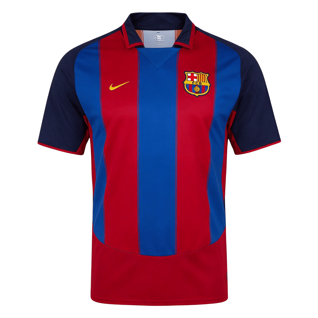 Retro Barcelone Domicile Maillot 2003/04 Rouge&Bleu