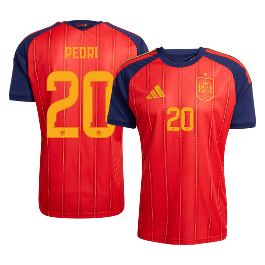 PEDRI #20 Espagne Domicile Maillot - Coupe du Monde 2026 Rouge - Super