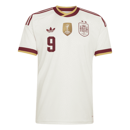GAVI #9 Espagne Extérieur Maillot 2 Stars - Champion Edition - Coupe du Monde 2026 Blanc