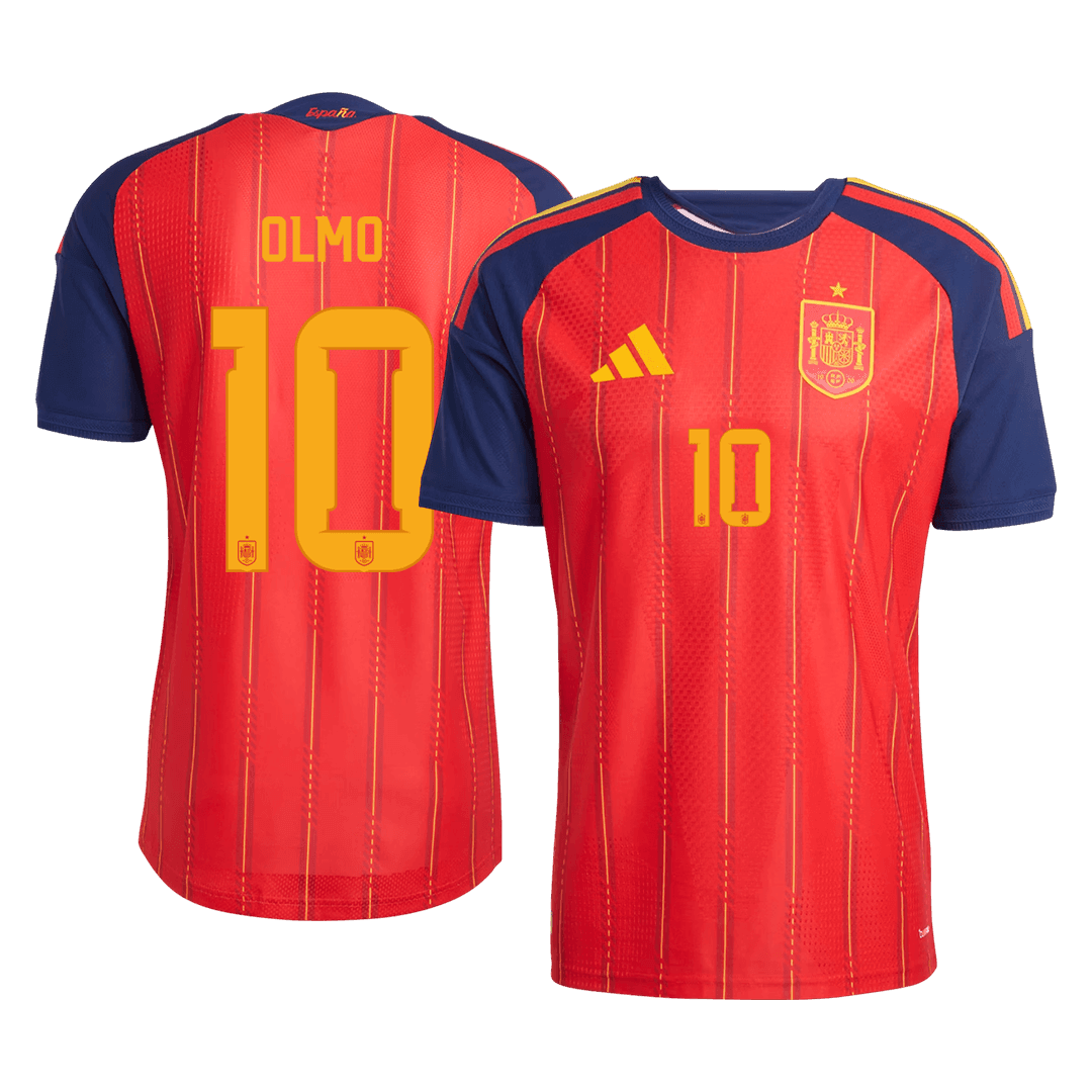 OLMO #10 Espagne Domicile Maillot - Coupe du Monde 2026 Rouge Joueur