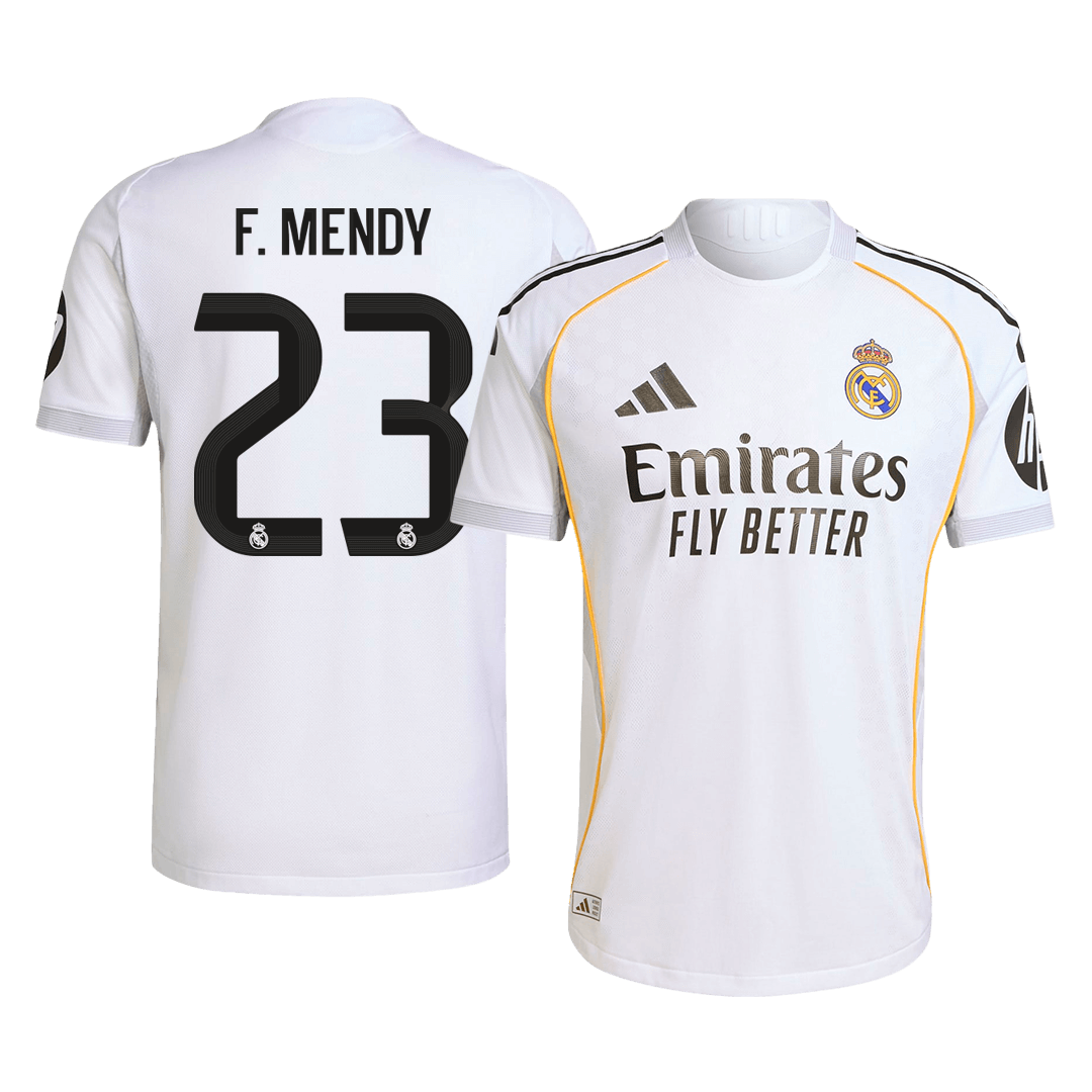 F.MENDY #23 Real Madrid Thuisshirt 2025/26 Wit Authentiek