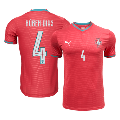 RÚBEN DIAS #4 Portugal Domicile Maillot - Coupe du Monde 2026 Rouge Joueur
