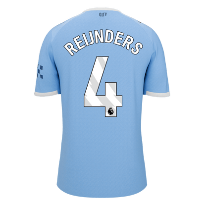 REIJNDERS #4 Manchester City Domicile Maillot 2025/26 Bleu - Super