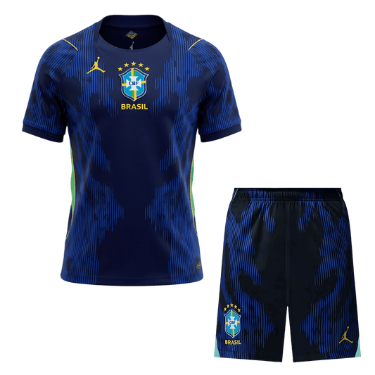Brésil Extérieur Maillot Kit - Coupe du Monde 2026 Bleu