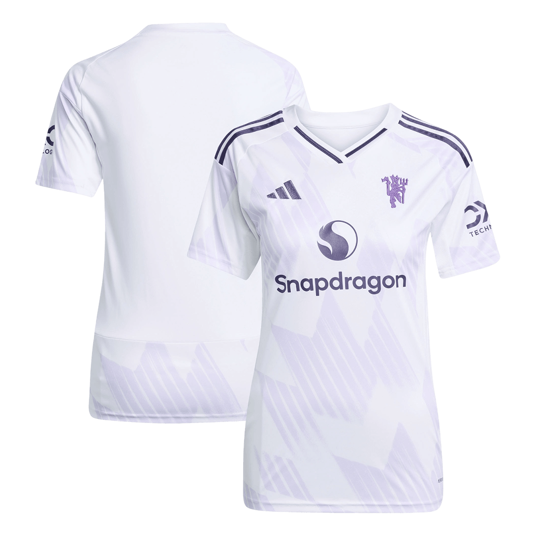 Femme Manchester United Extérieur Maillot 2025/26 Blanc
