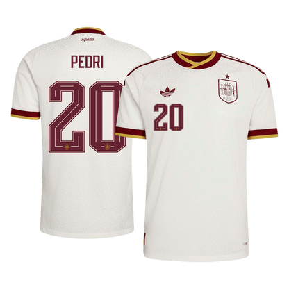 PEDRI #20 Espagne Extérieur Maillot - Coupe du Monde 2026 Blanc Joueur