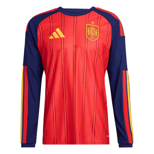 Espagne Domicile Maillot Manches Longues - Coupe du Monde 2026 Rouge
