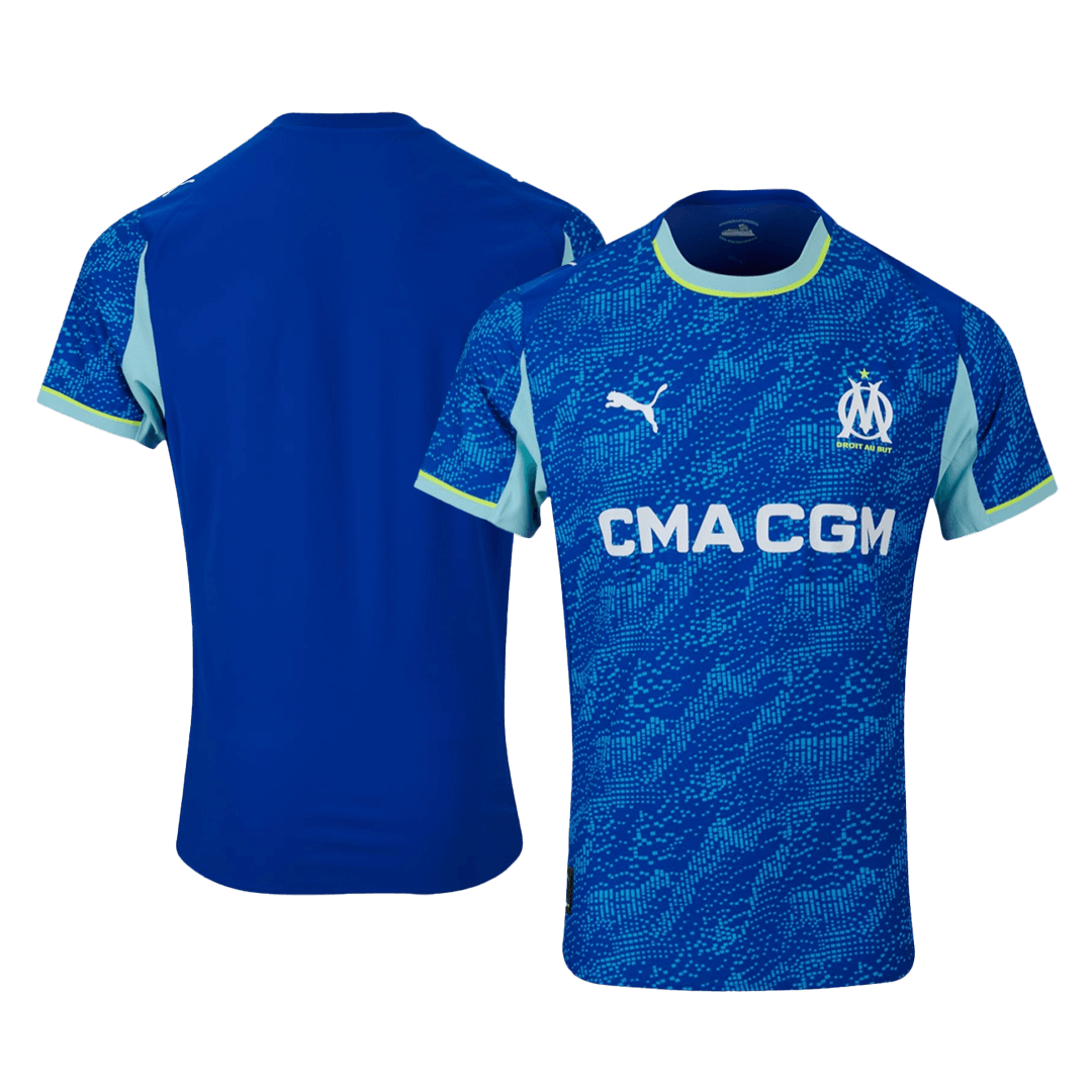 Olympique Marseille Derde Shirt 2025/26 Blauw Authentiek Grote Maat