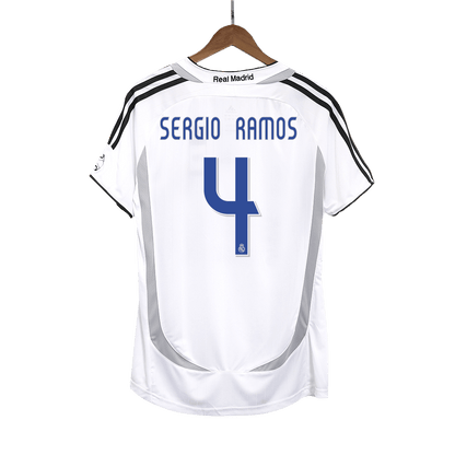 SERGIO RAMOS #4 Retro Real Madrid Thuisshirt 2006/07