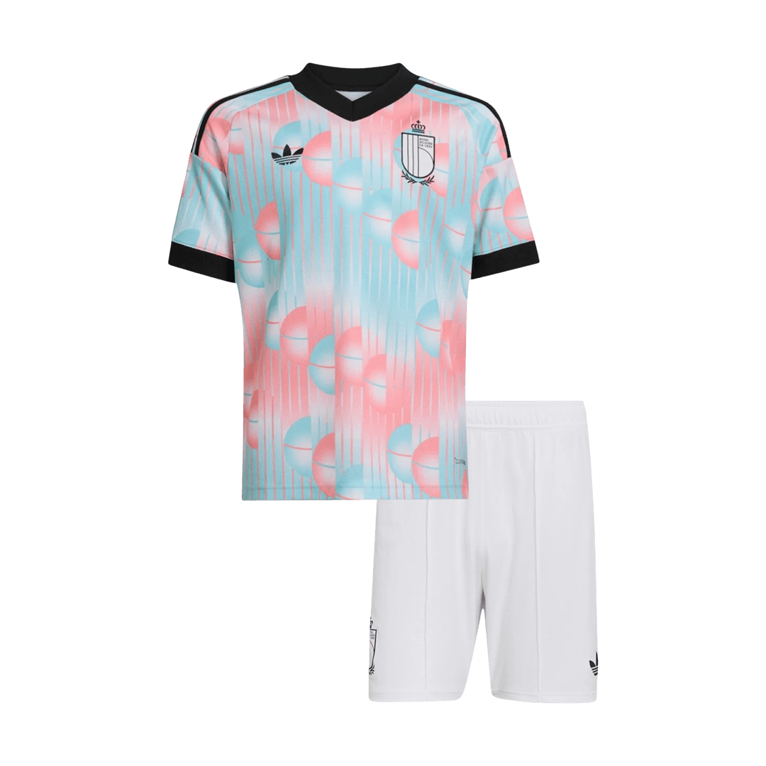 Belgique Extérieur Maillot Kit - Coupe du Monde 2026 Enfant Blue&Pink