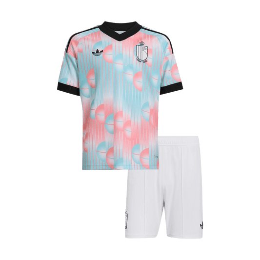 Belgique Extérieur Maillot Kit - Coupe du Monde 2026 Enfant Blue&Pink
