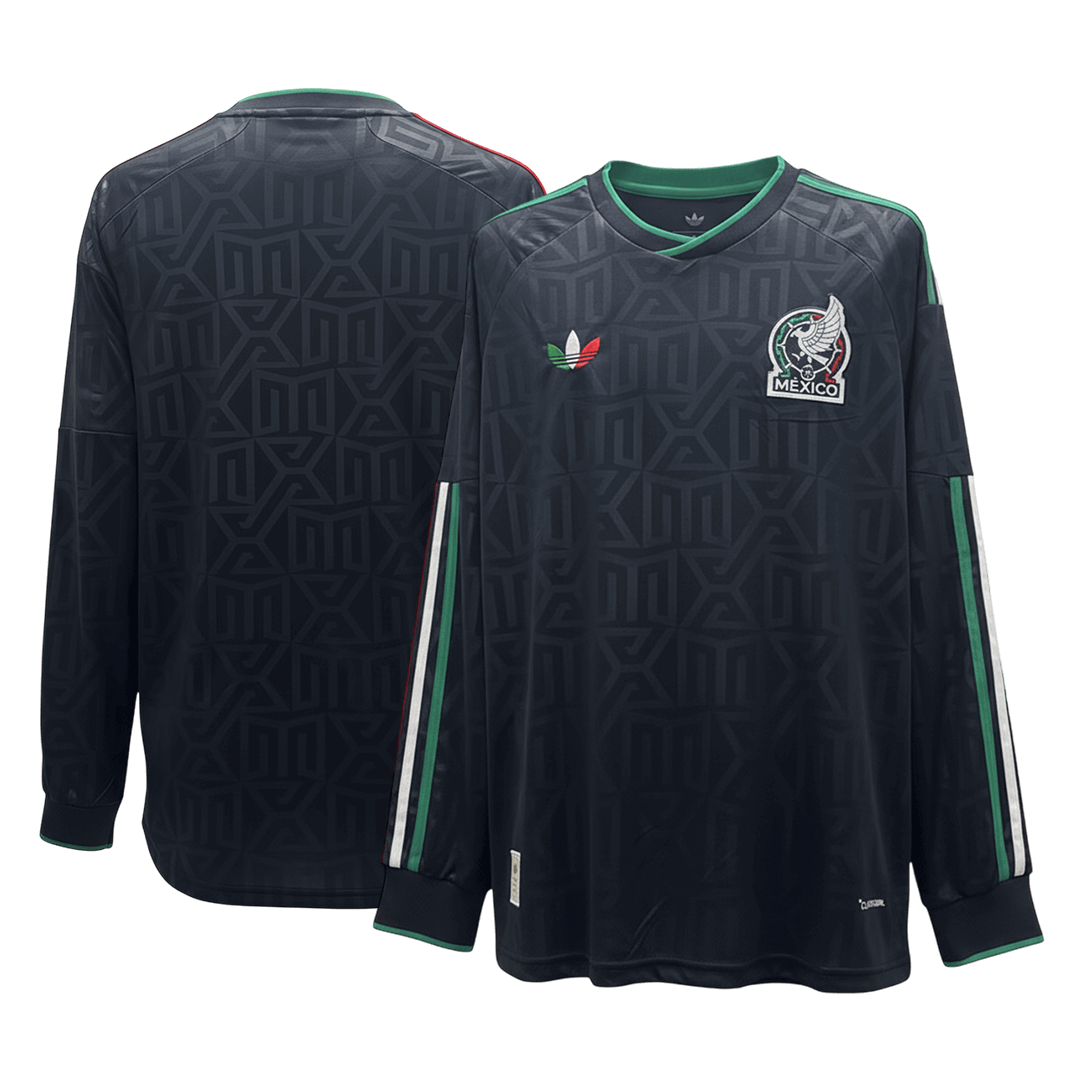 Mexique Maillot Manches Longues - Coupe du Monde 2026 Noir Grande Taille